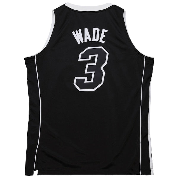 Dwyane Wade Miami Heat 2011/12 Hardwood Classics Authentic Jersey - Black - Image 3