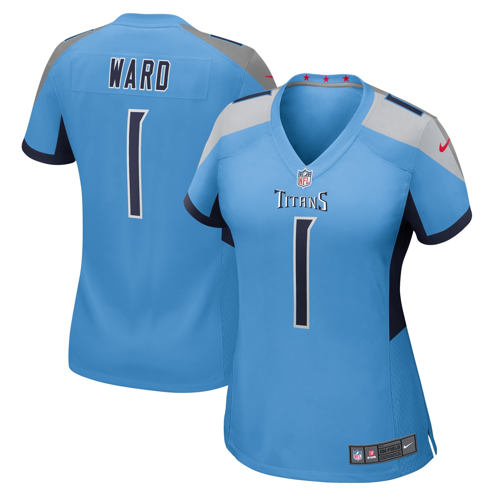 Cameron Ward Tennessee Titans Nike Women's 2025 NFL Draft First Round Pick Alternate Game Jersey - Navy/Light Blue - Image 6