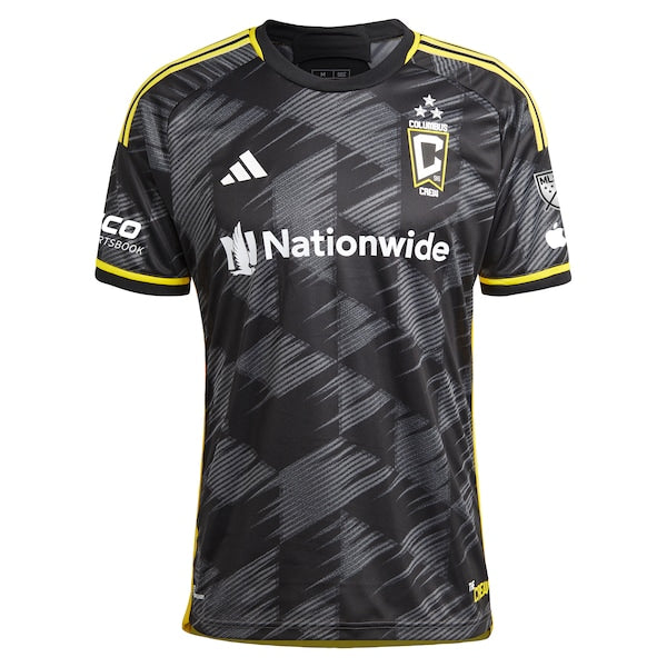 Columbus Crew adidas 2024 VeloCITY Kit Authentic Patch Jersey - Black - Image 2
