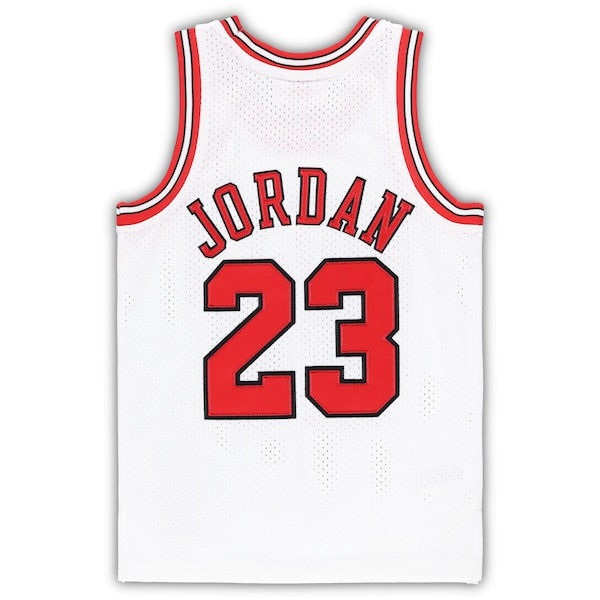Michael Jordan Chicago Bulls Preschool 1997/98 Hardwood Classics Authentic Jersey - White/Black/Red - Image 7
