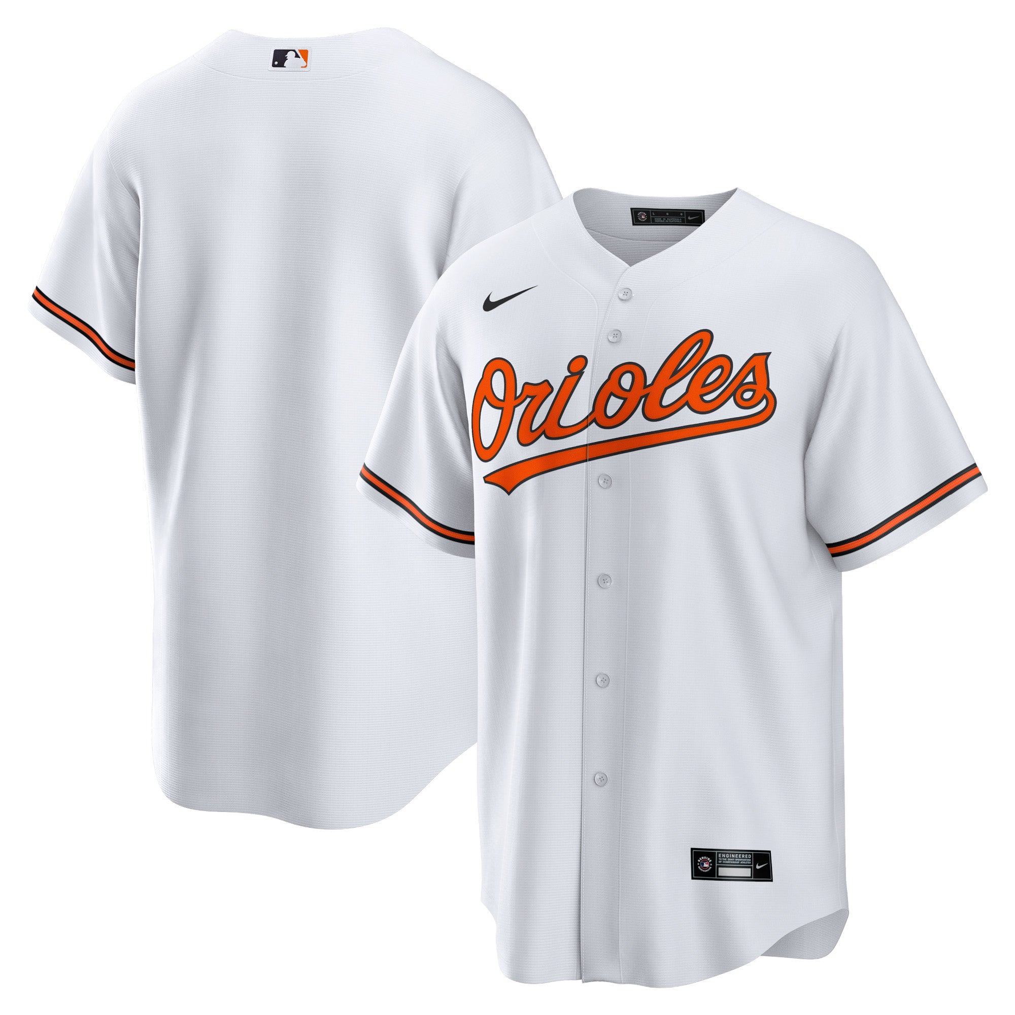 Baltimore Orioles Nike Road Replica Team Jersey - Gray/White/Black - Image 6