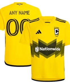 Columbus Crew adidas Youth 2024 The Home Kit Replica Custom Jersey - Yellow