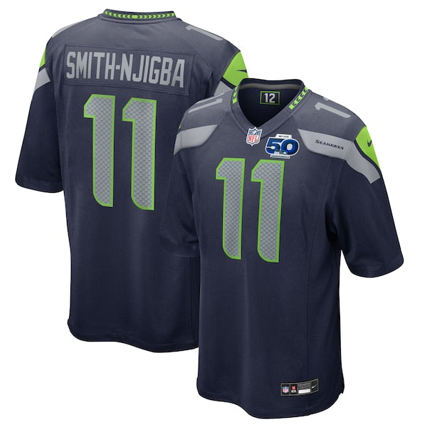 Jaxon Smith-Njigba Seattle Seahawks Nike Team 50th Season Game Jersey - College Navy/Royal - Image 2