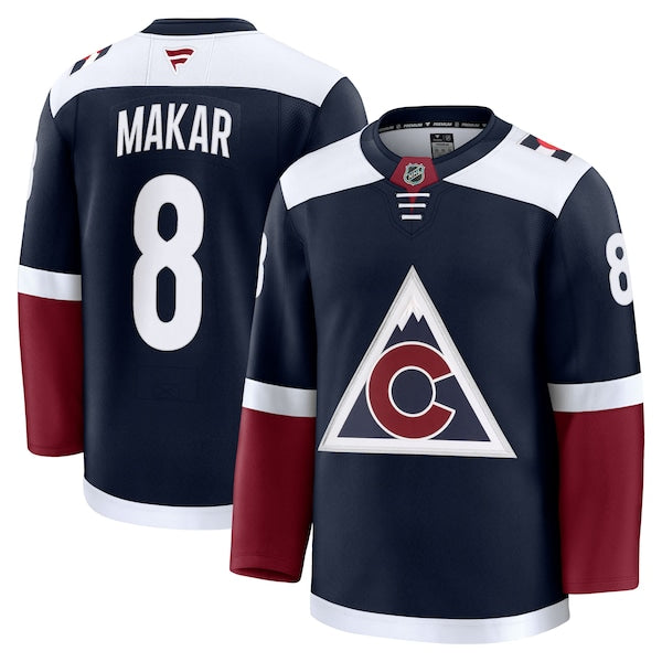 Cale Makar Colorado Avalanche Alternate Premium Jersey - Navy/Burgundy/White