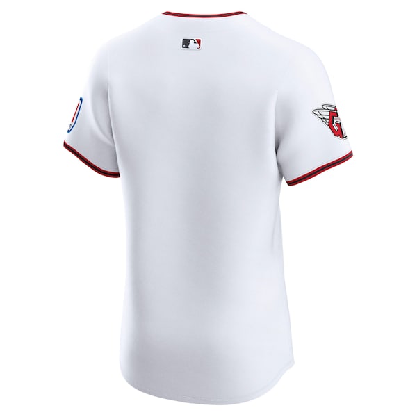 Cleveland Guardians Nike Home Elite Jersey - White/Red - Image 4