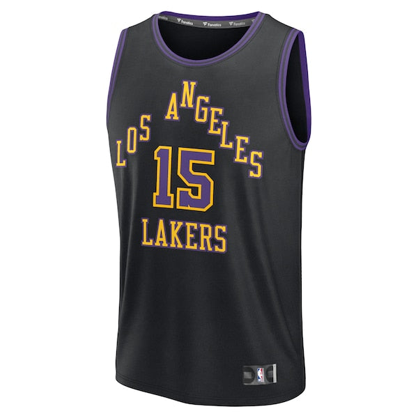 Austin Reaves Los Angeles Lakers Youth 2025/26 City Edition Fast Break Jersey - Black - Image 2