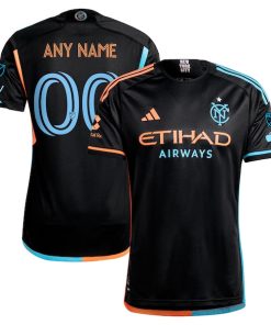 New York City FC adidas 2024 24/7 Kit Authentic Custom Jersey?¨C Black