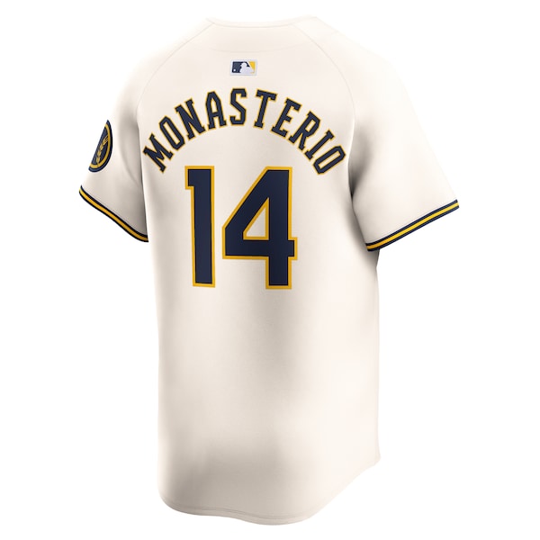 Andruw Monasterio Milwaukee Brewers Nike Home Limited Player Jersey - Cream - Image 3