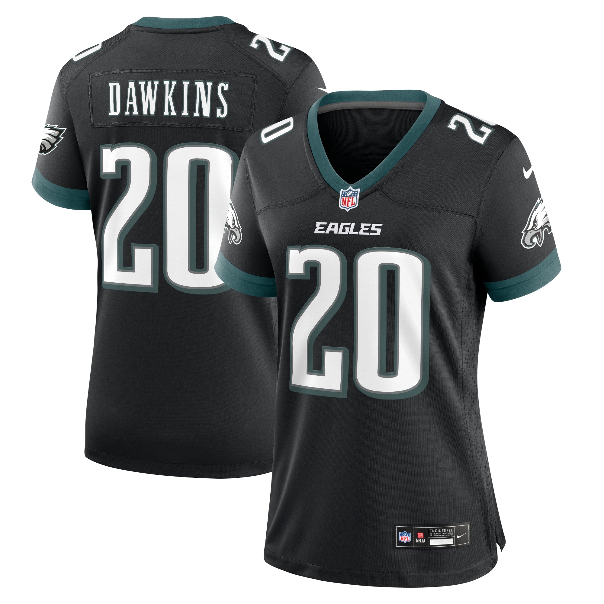 Brian Dawkins Philadelphia Eagles Nike Women's Retired Player Game Jersey - Midnight Green/Black - Image 6
