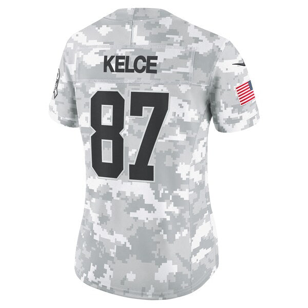 Travis Kelce Kansas City Chiefs Nike Women's 2024 Salute to Service Limited Jersey - Arctic Camo - Image 2