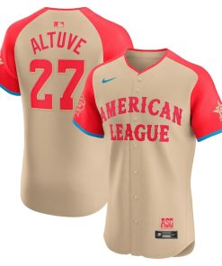 Jose Altuve American League Nike 2024 MLB All-Star Game Elite Player Jersey - Cream