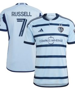Johnny Russell Sporting Kansas City adidas 2024 Hoops 4.0 Authentic Player Jersey - Light Blue