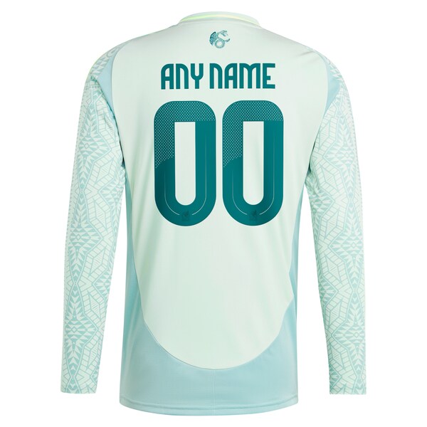 Mexico National Team adidas 2024 Away Replica Custom Long Sleeve Jersey - Green - Image 3