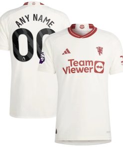 Manchester United adidas 2023/24 Third Authentic Custom Jersey - White