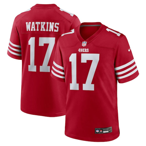 Jordan Watkins San Francisco 49ers Nike Team Game Jersey - Scarlet