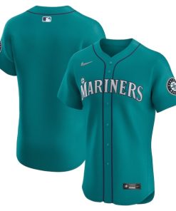 Alternative view of Seattle Mariners Nike Alternate Elite Jersey - Teal/White/Cream