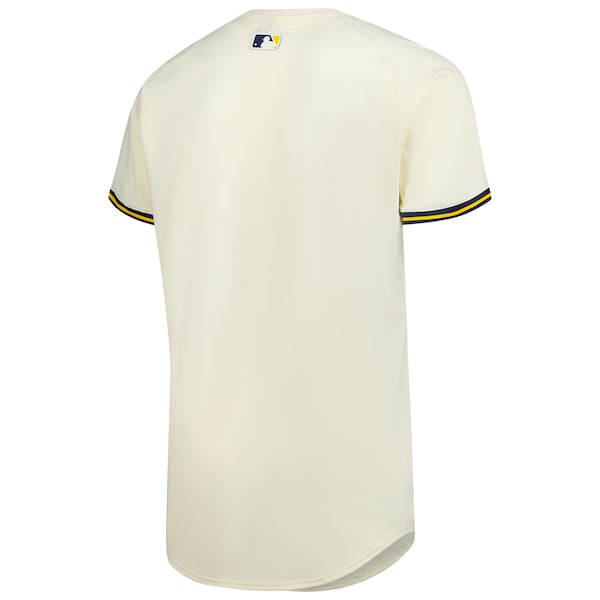 Milwaukee Brewers Nike Home Elite Jersey - Cream - Image 3