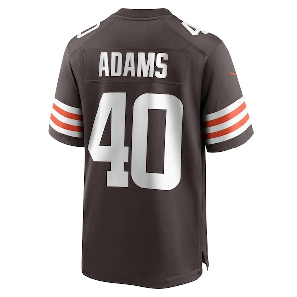 Matthew Adams Cleveland Browns Nike Game Player Jersey - Brown - Image 3