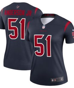 Alternative view of Will Anderson Jr. Houston Texans Nike Women's  Legend Jersey - Navy/Red