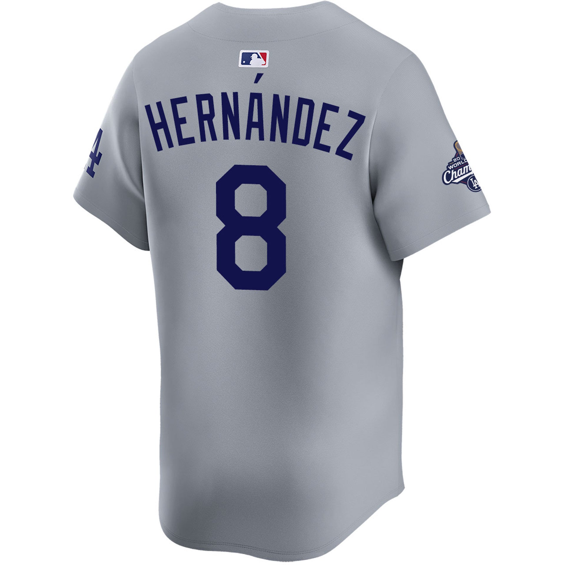 Enrique Hern¨¢ndez Los Angeles Dodgers Nike Home 2025 World Series Champions Replica Jersey - Grey - Image 3
