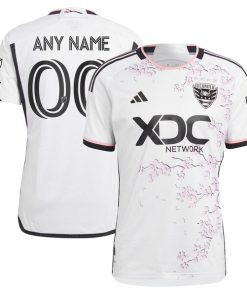 D.C. United adidas 2024 The Cherry Blossom Kit Authentic Custom Jersey - White