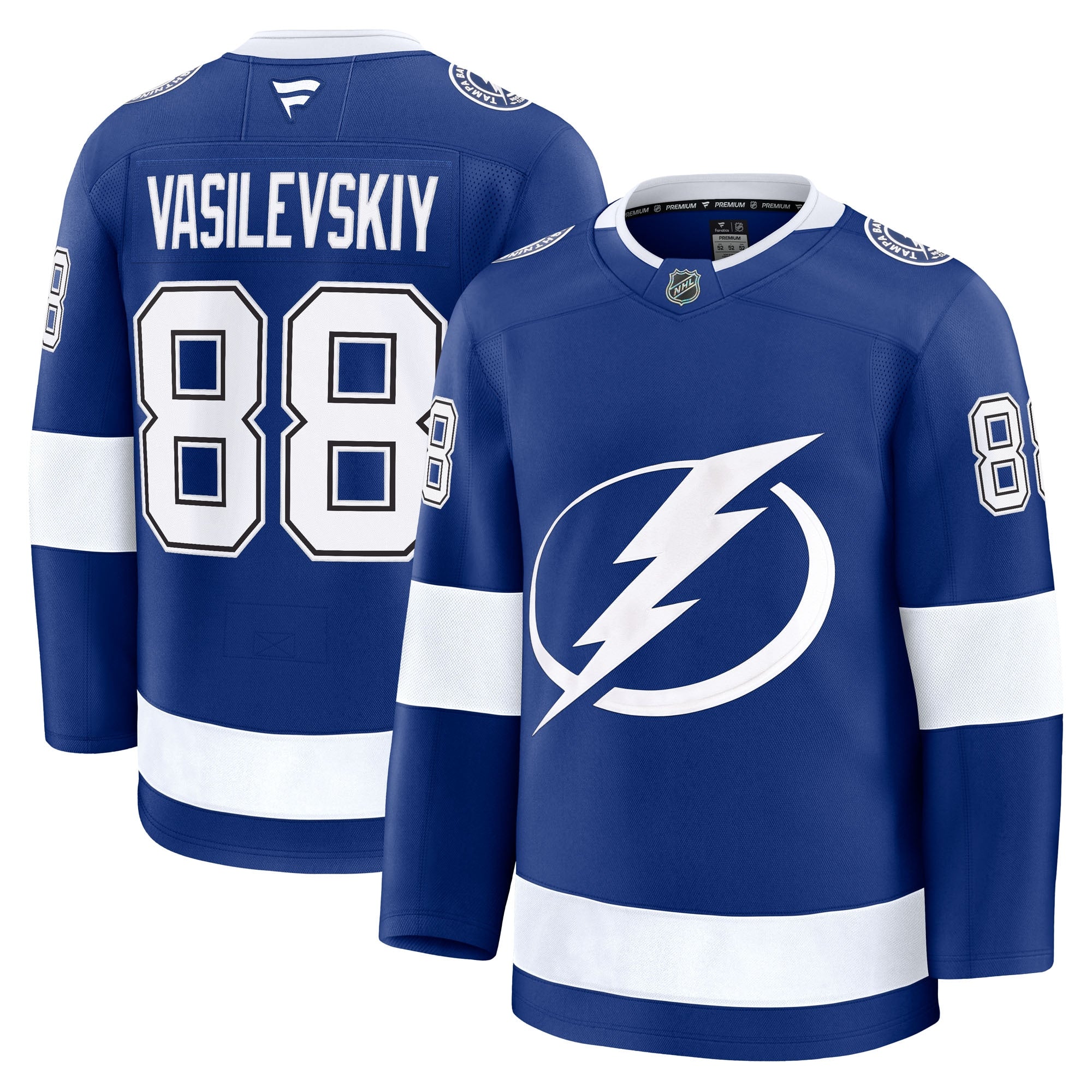 Andrei Vasilevskiy Tampa Bay Lightning Alternate Premium Jersey - Black/Blue - Image 9
