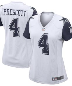 Dak Prescott Dallas Cowboys Nike Women's Alternate Game Jersey - White/Navy