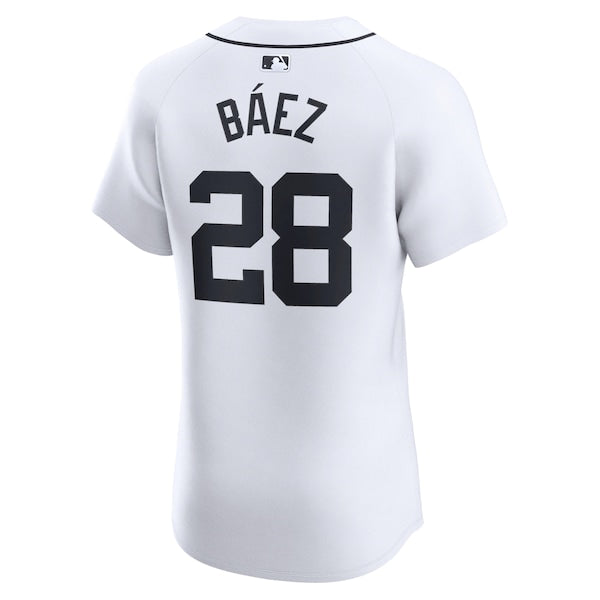 Javier Baez Detroit Tigers Nike Home Elite Player Jersey - White - Image 3