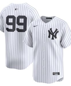 Alternative view of Aaron Judge New York Yankees Nike Home Limited Player Jersey - White/Gray