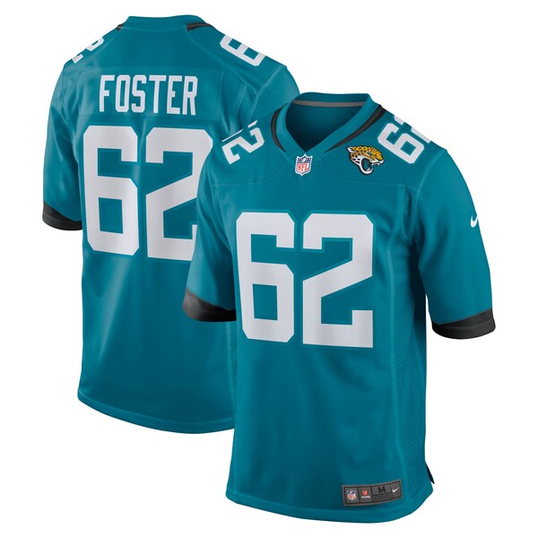 Javon Foster Jacksonville Jaguars Nike Team Game Jersey - Teal - Image 2