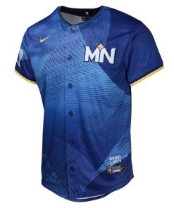Alternative view of Byron Buxton Minnesota Twins Nike Youth 2024 City Connect Limited Jersey - Royal