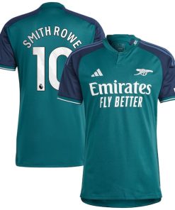 Emile Smith Rowe Arsenal adidas 2023/24 Third Replica Player Jersey - Green/Yellow
