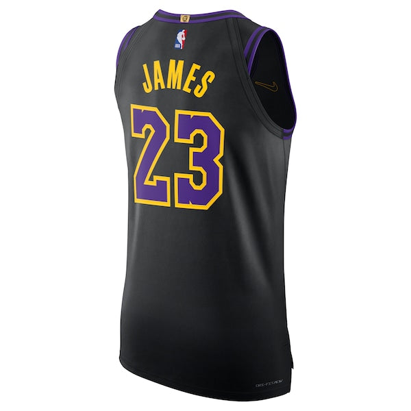 LeBron James Los Angeles Lakers Nike Unisex 2025/26 Authentic Jersey - City Edition - Black - Image 3