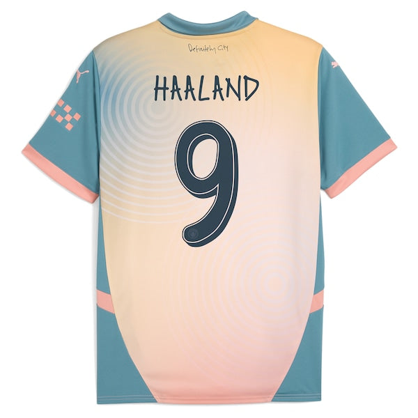 Erling Haaland Manchester City Puma 2024/25 Fourth Replica Player Jersey - Blue/Navy - Image 4