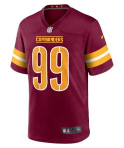 Alternative view of Clelin Ferrell Washington Commanders Nike Game Jersey -  Burgundy