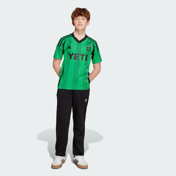 Austin FC adidas Youth 2025 The Heartbeat Kit Replica Jersey - Green - Image 2