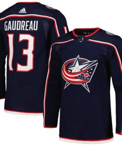 Johnny Gaudreau Columbus Blue Jackets adidas Home Primegreen Authentic Player Jersey - Navy