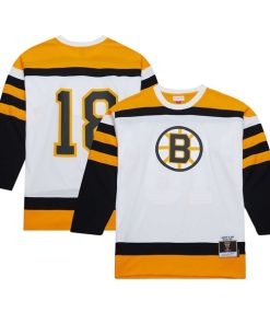 Alternative view of Willie O'Ree Boston Bruins 1958 Blue Line Player Jersey - White