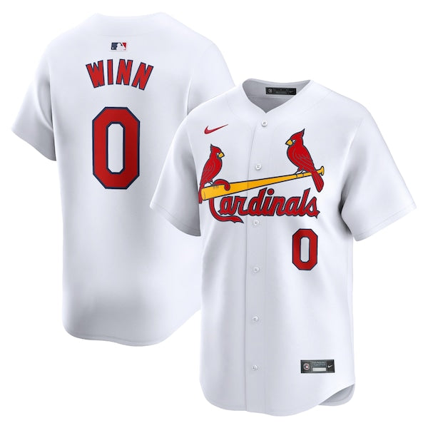 Masyn Winn St. Louis Cardinals Nike Home Limited Player Jersey - White/Gray - Image 2