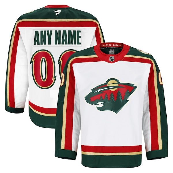 Minnesota Wild 25th Anniversary Authentic Pro Custom Jersey - White/Green
