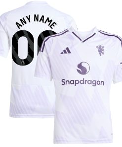 Alternative view of Manchester United adidas Youth 2025/26 Third Replica Custom Jersey - Black/White/Red