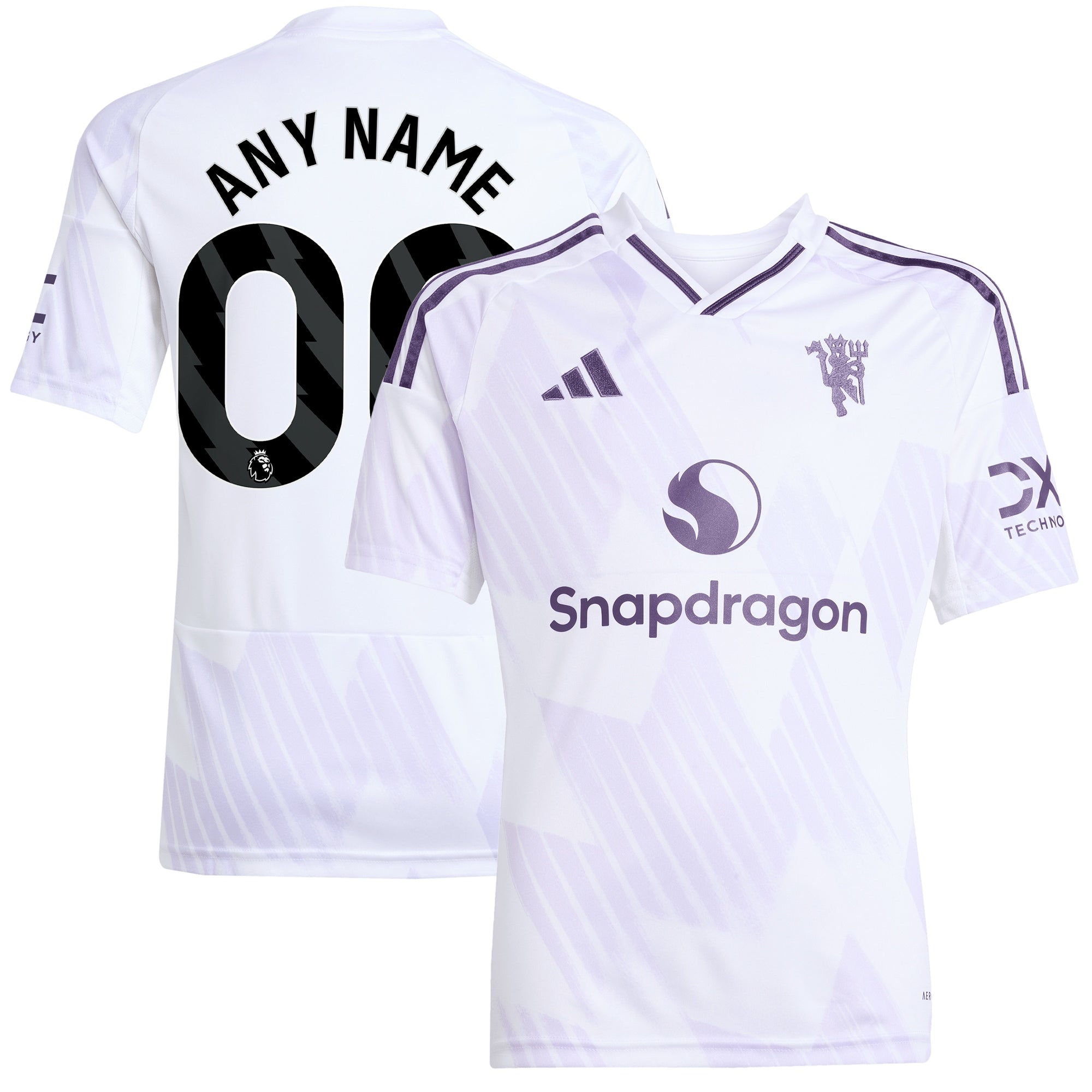 Manchester United adidas Youth 2025/26 Third Replica Custom Jersey - Black/White/Red - Image 2