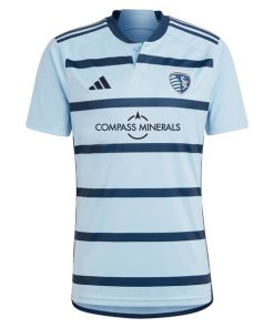 Alternative view of Sporting Kansas City adidas 2024 Hoops 4.0 Replica Custom Jersey - Light Blue