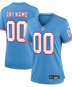 Tennessee Titans Nike Women's Oilers Throwback Custom Game Jersey - Light Blue