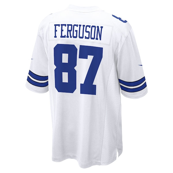 Jake Ferguson Dallas Cowboys Nike Game Jersey - White/Navy - Image 4