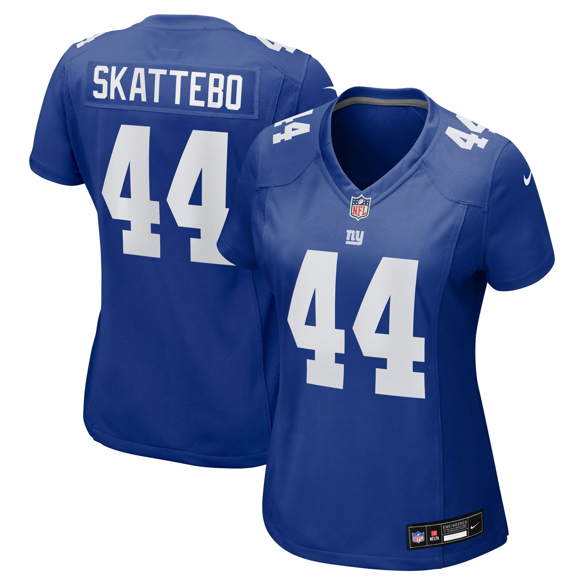 Cam Skattebo New York Giants Nike Women's Game Jersey - White/Royal - Image 5