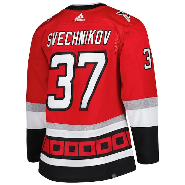 Andrei Svechnikov Carolina Hurricanes adidas Primegreen Authentic Player Jersey - Red/Black - Image 4