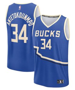 Giannis Antetokounmpo Milwaukee Bucks  Youth 2024/25 Fast Break Player Jersey - City Edition - Royal
