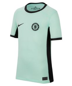 Alternative view of Christopher Nkunku Chelsea Nike Youth 2023/24 Third Stadium Replica Player Jersey - Mint