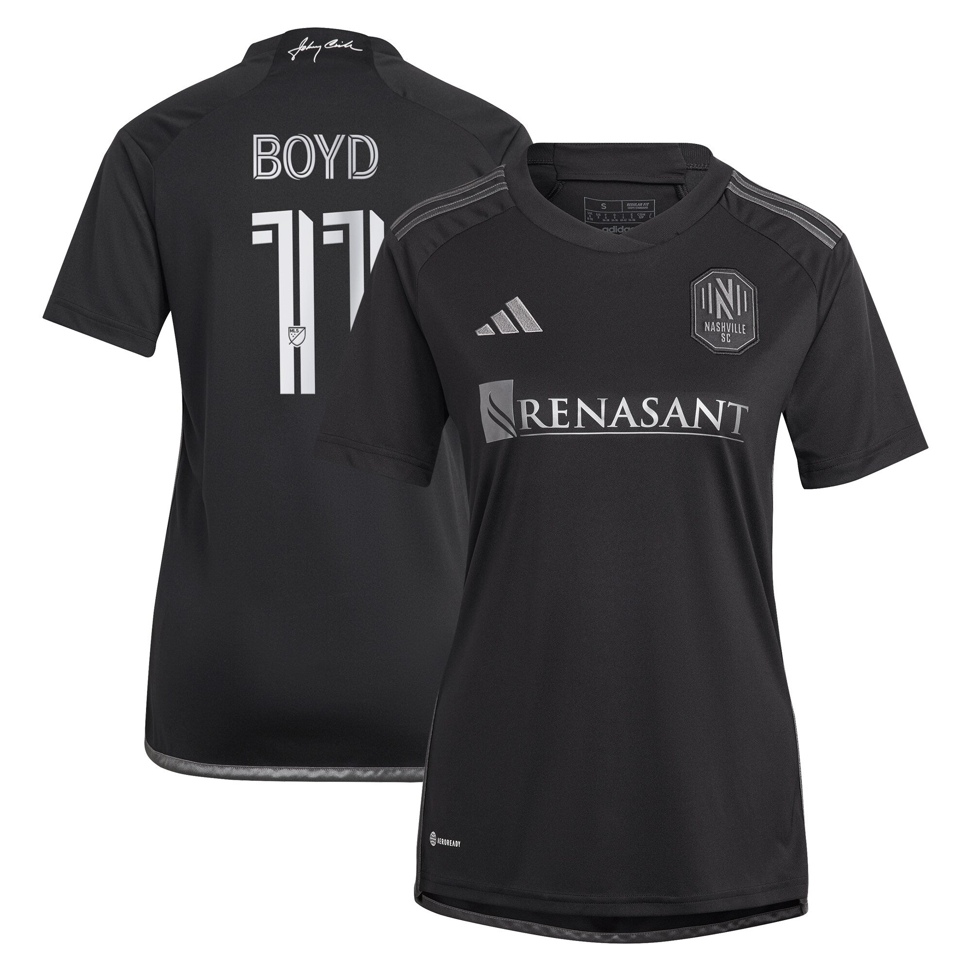 Tyler Boyd Nashville SC adidas Women's 2024 The 615 Kit Replica Player Jersey - Yellow/Black - Image 6